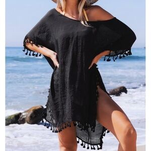 Elegant Black Swim Cover-Up
